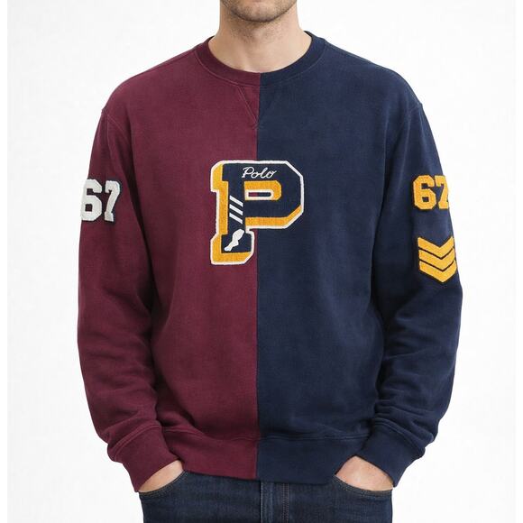 Polo by Ralph Lauren Other - POLO Ralph Lauren Men's Colorblock Fleece Sweatshirt Crewneck Preppy Collegiate